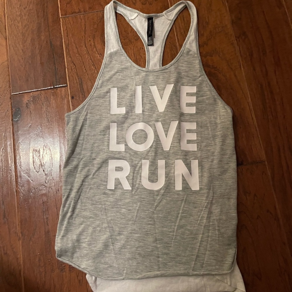 Aeropostale Gray 'Live Love Run' Tank Top